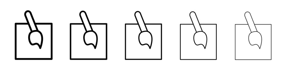 Edit Image Icon flat illustration set logo