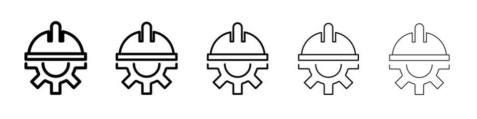 Engineering tool icon flat illustration set logo