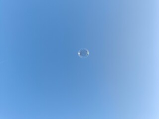 picture bubbles in the sky, on a sunny day.