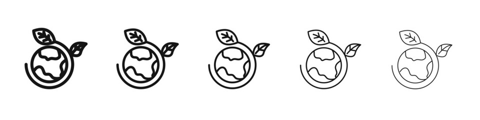 Environment icon flat illustration set logo
