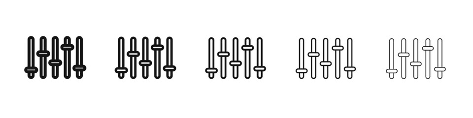 Equalizer icon flat illustration set logo