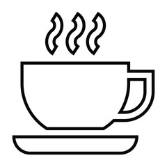coffee set line icon design. coffee set thin black outline symbol vector illustration. editable stroke icon on transparent background.
