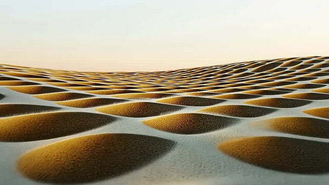 Abstract Geometric Landscape Animation with Seamless Gridded Pattern Waves Motion