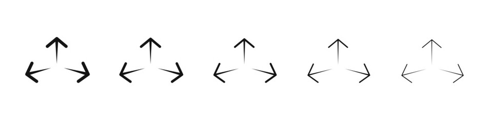 Expand icon flat illustration set logo