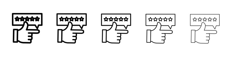 Feedback icon flat illustration set logo