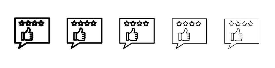 Feedback icon flat illustration set logo