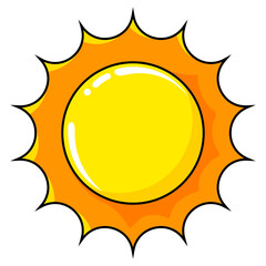 sun icon vector illustration