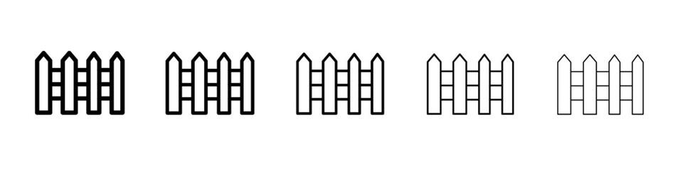 fence icon flat illustration set logo