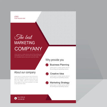 A4 modern business flyer template