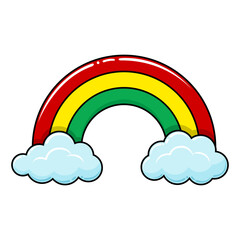 rainbow with clouds illustration