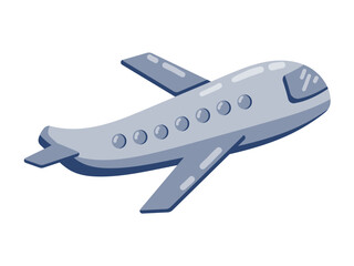 Cartoon Airplane Illustration Flat Design