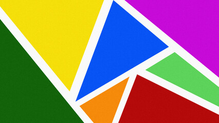 Dynamic geometric design with a bright color palette, creating a playful and modern abstract pattern.