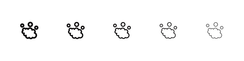 Foam icon flat illustration set logo