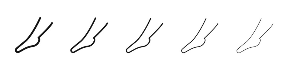 Foot icon flat illustration set logo