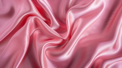 Obraz premium Soft, flowing, pink silk fabric. Smooth folds and drapes