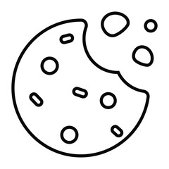 cookie set line icon design. cookie set thin black outline symbol vector illustration. editable stroke icon on transparent background.