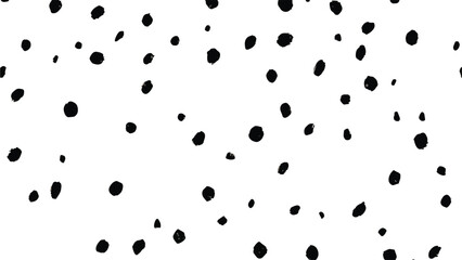 Abstract Black Irregular Dots Scattered on White Background Simple Minimalist Pattern Design for Textile Fabric Wallpaper Wrapping Paper