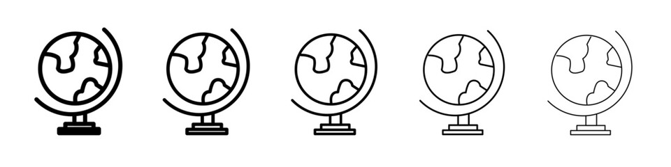 globe icon flat illustration set logo