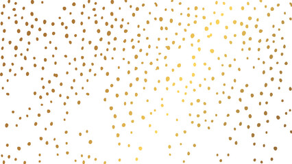 Abstract Gold Dot Pattern Scattered on White Background Irregularly Sized Circles Golden Speckles Festive Design Element for Celebration
