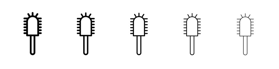 Hair comb icon flat illustration set logo