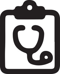 Clipboard with Stethoscope