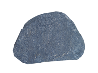 A flat, irregular-shaped slate stone with a rough surface texture
