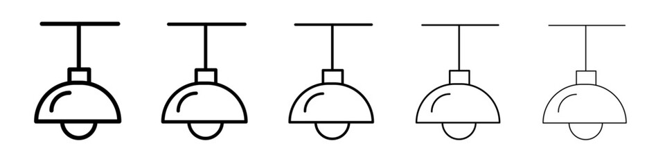 Home light icon flat illustration set logo