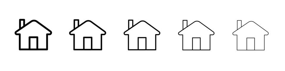 House icon flat illustration set logo