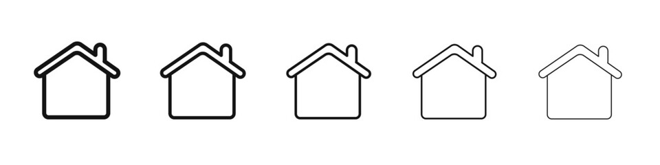 House icon flat illustration set logo