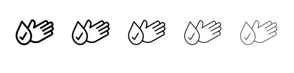 hypoallergenic icon flat illustration set logo