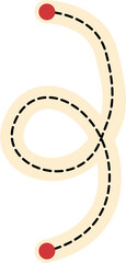 Number Nine Trace: Learning Path, Red Dots, Dashed Line.