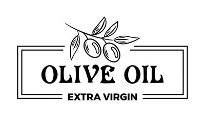 vector illustration features a graceful olive branch alongside a stylish olive oil label, emphasizing a blend of elegance and natural beauty, perfect for representing Mediterranean culinary traditions