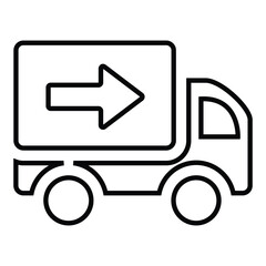 delivery set line icon design. delivery set thin black outline symbol vector illustration. editable stroke icon on transparent background.