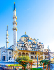Yeni Cami or the New Mosque in Fatih district in Istanbul, Turkey.
