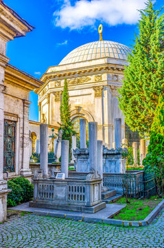 The Graveyard in Tomb of Mahmud II complex, Istanbul, Turkey