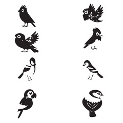 Cute Birds vector Set