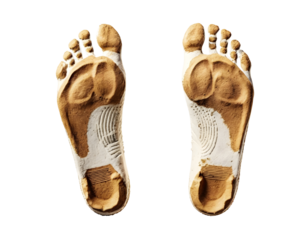 footprints isolated on transparent background
