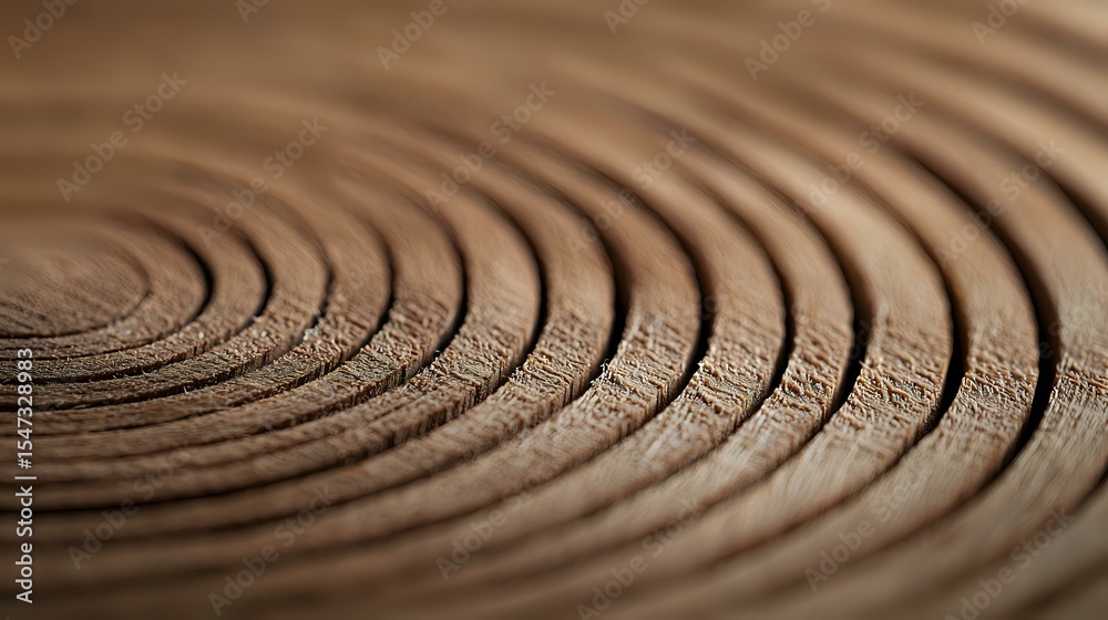 Poster mesmerizing brown concentric circles pattern with ripple effect and soft shadows creating depth and 