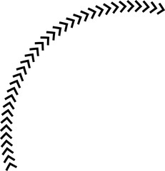 Wavy Curved Arrows Set – Hand Drawn Style Vector Illustration