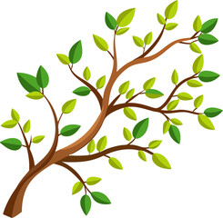 green tree with Branch