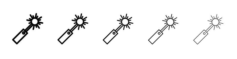 laser icon flat illustration set logo
