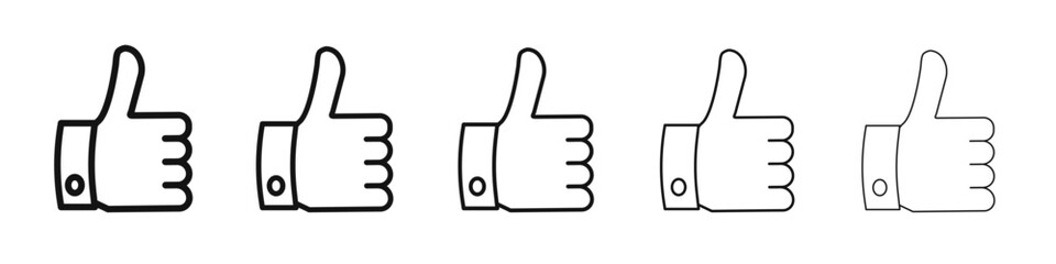 Like icon flat illustration set logo