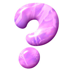 Pink question mark