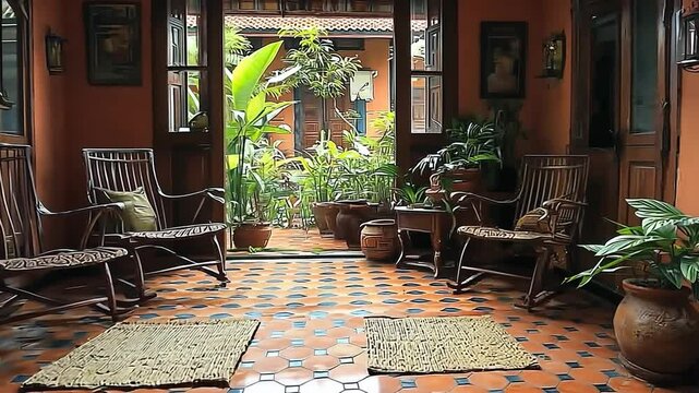 bengal terracotta themed home interior video indian house