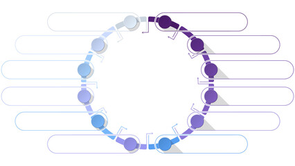 12 process infographic, for presentation.