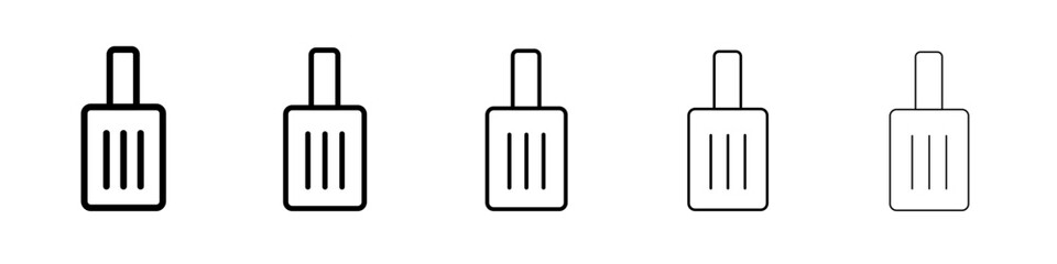 Luggage icon flat illustration set logo