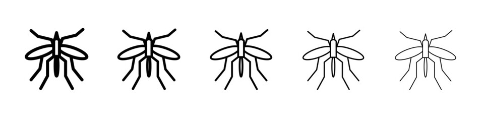 malaria icon flat illustration set logo
