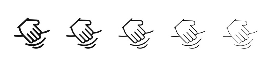 Massage icon flat illustration set logo