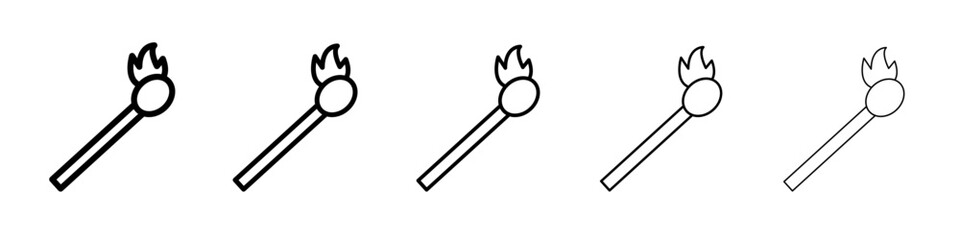 Matches icon flat illustration set logo