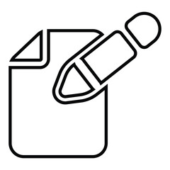 edit line icon design. edit thin black outline symbol vector illustration. editable stroke icon on transparent background.